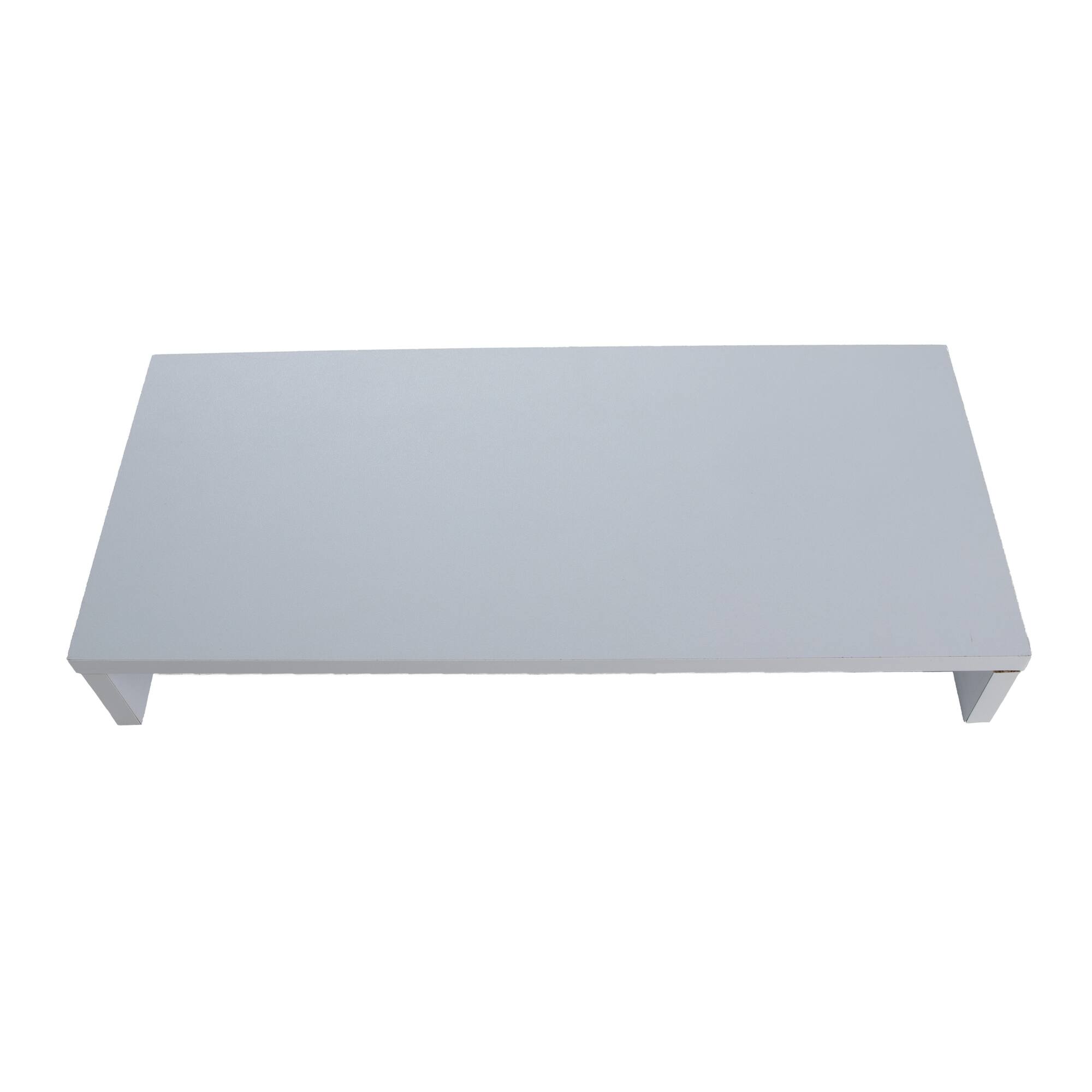 Mind Reader White Wooden Monitor Stand Riser
